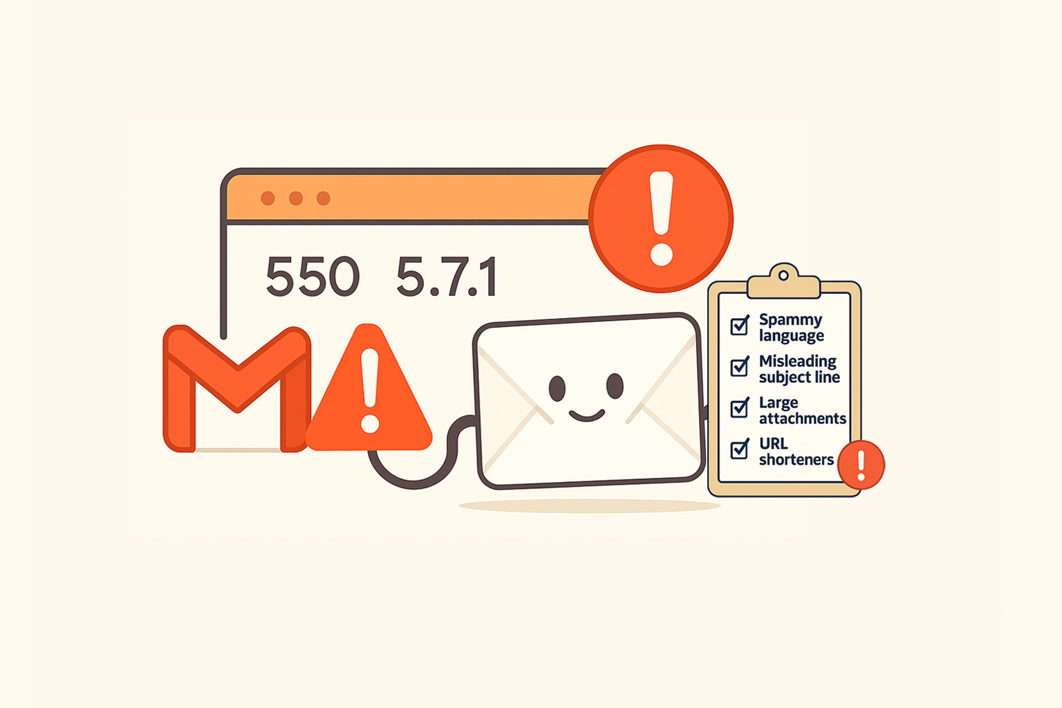 How to resolve a sudden Gmail 550 5.7.1